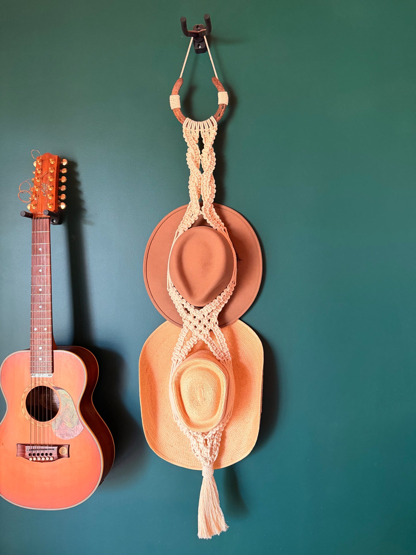 Handmade Macramé Double Hat Hanger