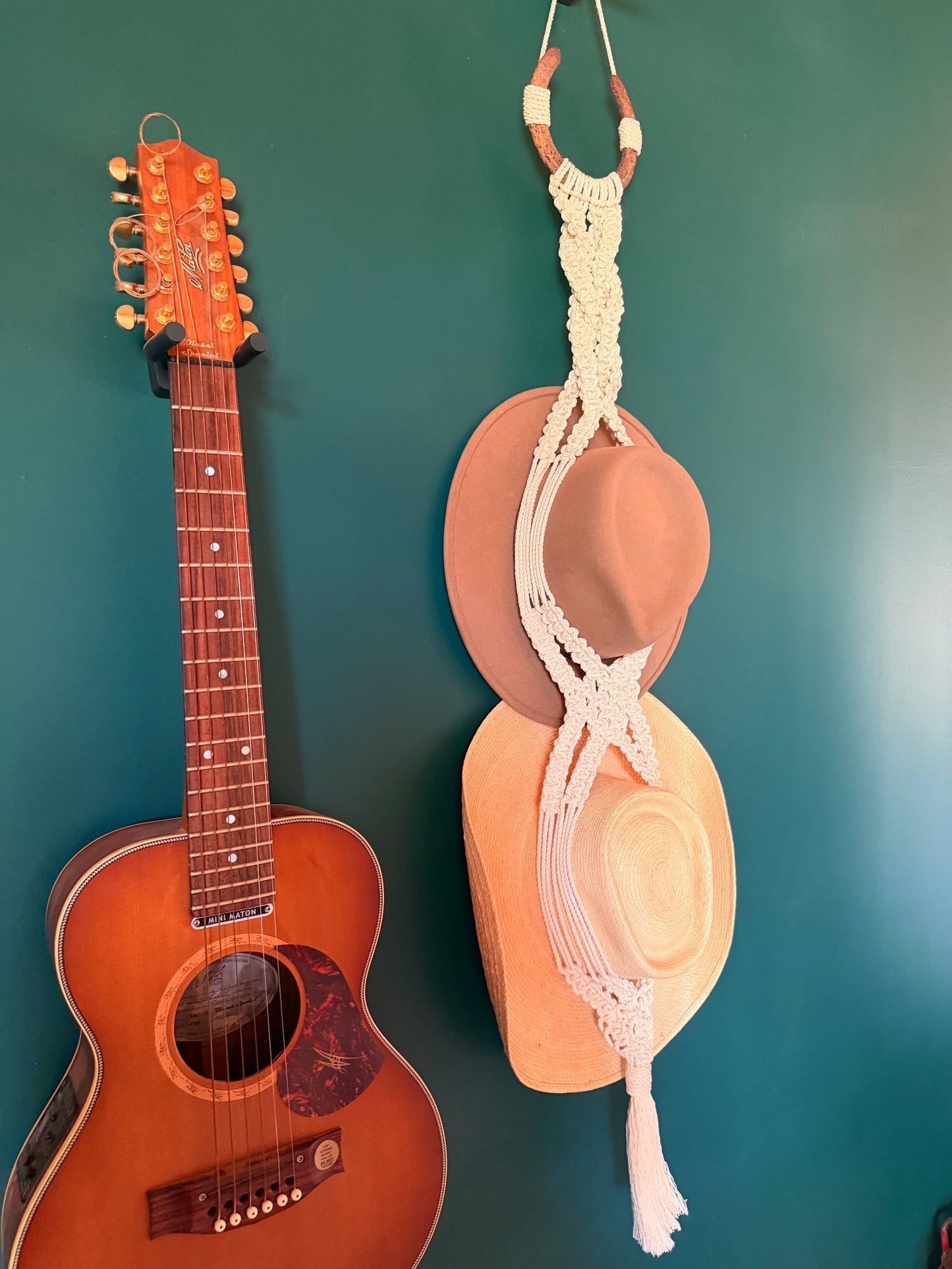 Handmade Macramé Double Hat Hanger