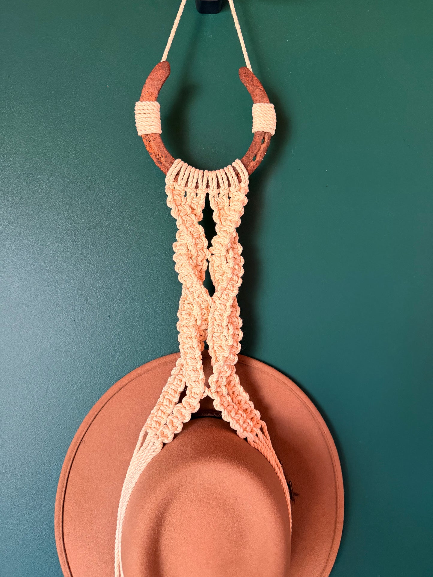 Handmade Macramé Double Hat Hanger